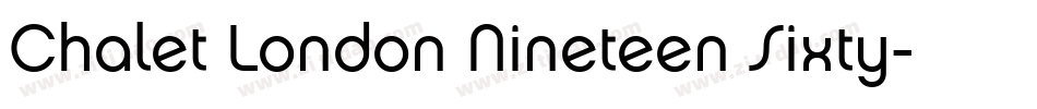 Chalet London Nineteen Sixty字体转换